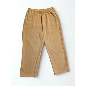 Adidas Originals Washed Tan Sweatpants Men’s Large Logo Vintage Style Joggers